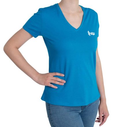 Women's V-neck T-shirt - WSWTV-9203 - blue
